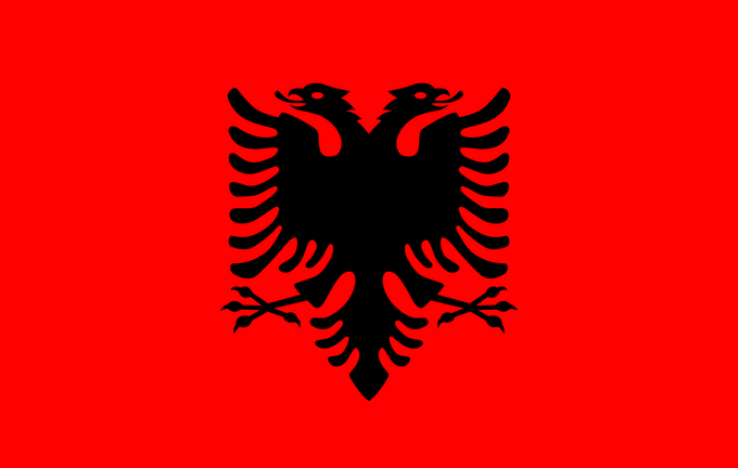 Albanian Flag Illustration